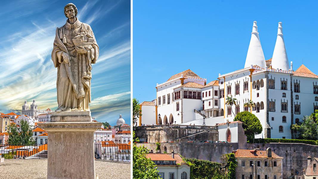 Statue i Lissabon og eventyrbyen Sintra